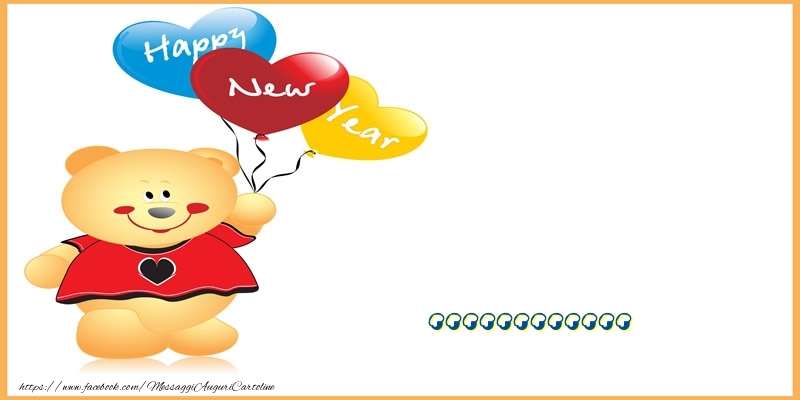 Cartoline personalizzate di Buon Anno - Animali & Palloncini | Happy New Year ...!